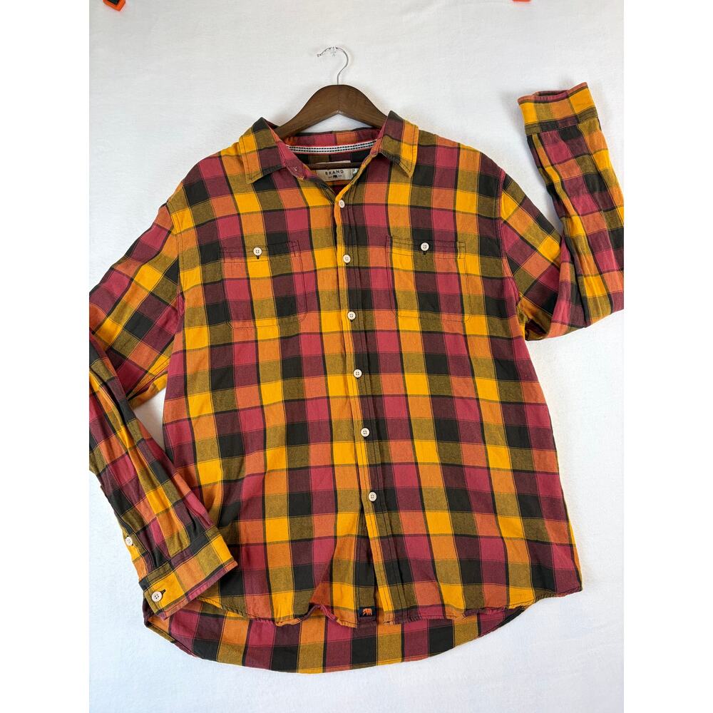 Normal Brand Flannel Orange/Red/Brown Button Down XL
